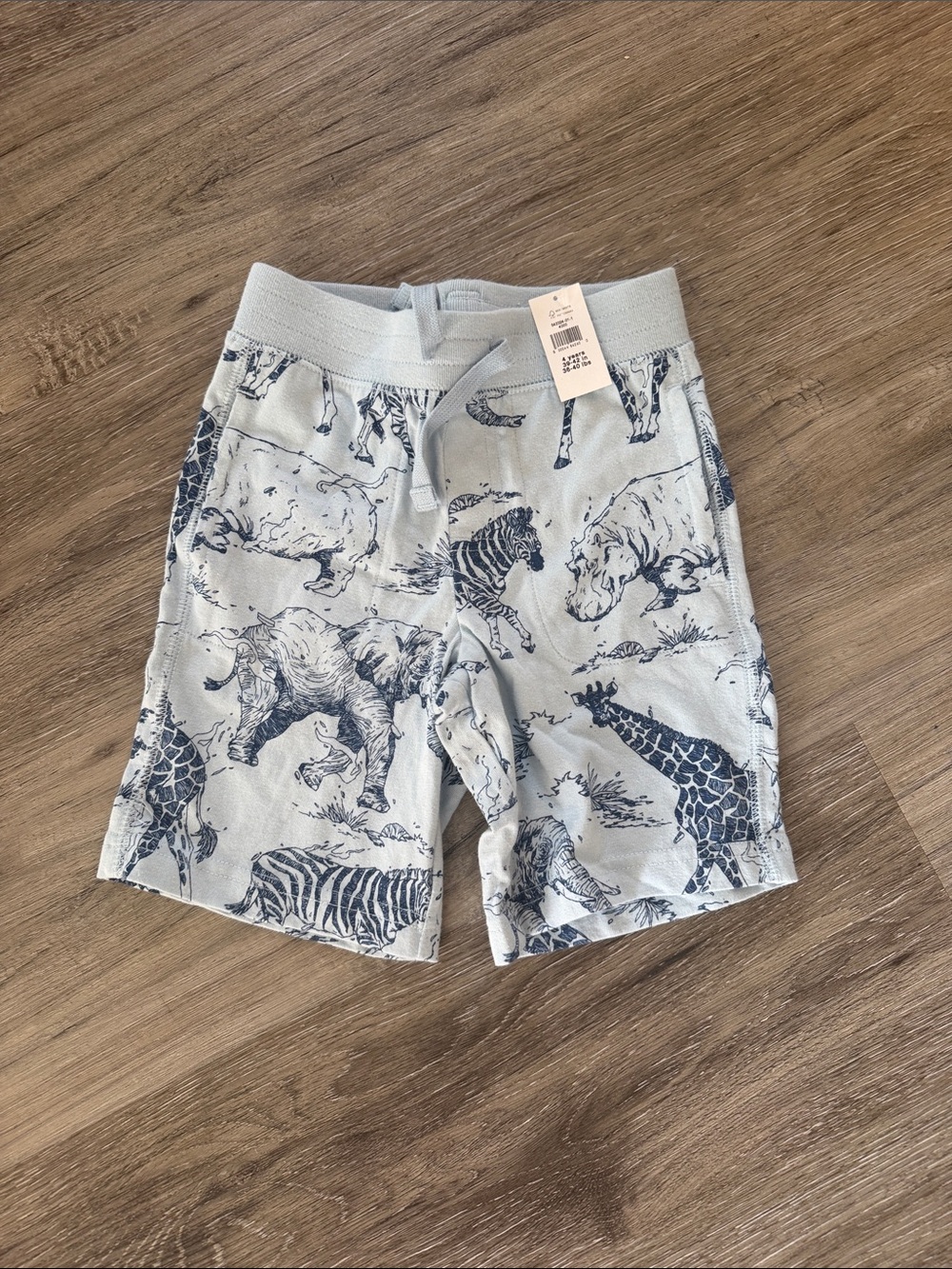 NWT GAP Light Blue Kids' Safari Animal Print Shorts